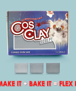 Cosclay Deco Flexible Polymer Clay - White, 1 lb